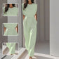 Solide kleur breedbenige jumpsuit voor vrouwen