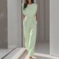 Solide kleur breedbenige jumpsuit voor vrouwen
