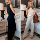 Casual mouwloze top en broek voor dames