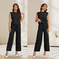 Casual mouwloze top en broek voor dames