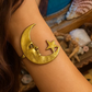 🌙✨ Trendy Maan, Ster & Spiraal Armband