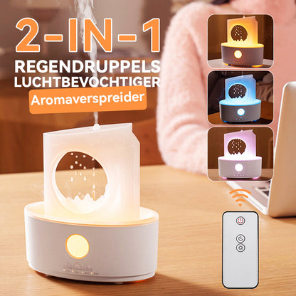 2-in-1 Regendruppels Luchtbevochtiger & Aromaverspreider