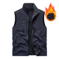 Oversized mouwloos gilet met zakken voor heren