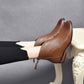 Dames Enkelboots van PU Leer met Warme Fleecevoering