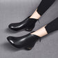 Dames Enkelboots van PU Leer met Warme Fleecevoering