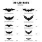💀 Halloween decor te eentonig? 3D Vleermuis LED Wandlamp (12/24/48-stuks) – Griezelig & Dynamisch!