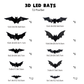 💀 Halloween decor te eentonig? 3D Vleermuis LED Wandlamp (12/24/48-stuks) – Griezelig & Dynamisch!