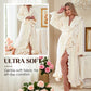 Laatste week: tijdelijk 50% korting！！！🧖♀️ Luxe Zachte Badjas – Ultra-Soft Stof, Eleganter Volant & Alledaags Comfort