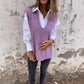 Casual gebreid vest met V-hals voor dames