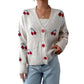 Dames Casual Zoete Kersen Cardigan