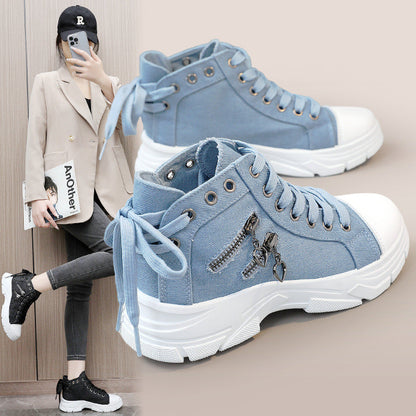 👟Casual Canvas Schoenen met Dikke Zool voor Dames✨