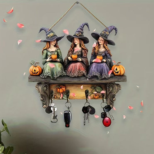 ✨ Betoverende Halloween Heksen Wanddecoratie met Haakjes