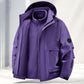 Unisex🏔️3-in-1 wind- en waterdichte outdoorjas -👍Geïsoleerde voering en afneembare capuchon!