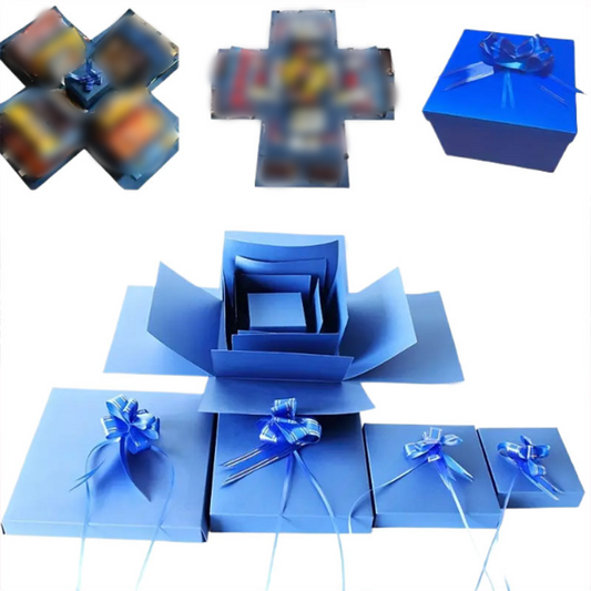 5-laagse Surprise Explosion Cadeaudoos met Lint