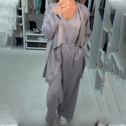 🔥Nieuwe modellen gelanceerd in 2025 - 50% korting🔥Effen 3-delige set voor dames