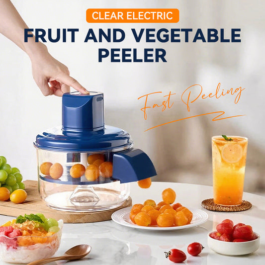 ⏳Begrenset tidsbegrenset 50 % rabatt⏰Gjennomsiktig elektrisk frukt- og grønnsaksskreller🍇🧄