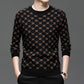 Trendy pullover met lange mouwen en print voor heren, slim fit