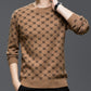 Trendy pullover met lange mouwen en print voor heren, slim fit