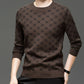 Trendy pullover met lange mouwen en print voor heren, slim fit