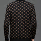 Trendy pullover met lange mouwen en print voor heren, slim fit