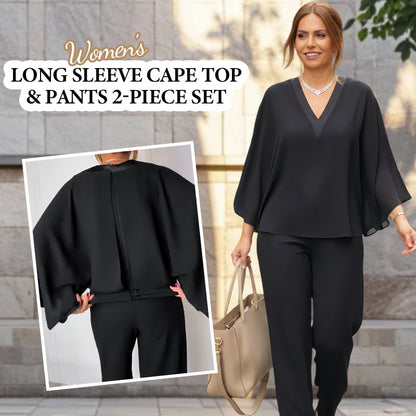 Lange mouwen cape-top & broek 2-delige set