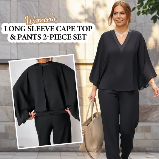 Lange mouwen cape-top & broek 2-delige set