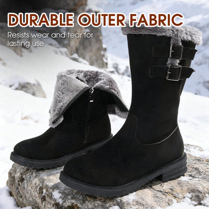 Warme, met pluche gevoerde halfhoge snowboots voor dames