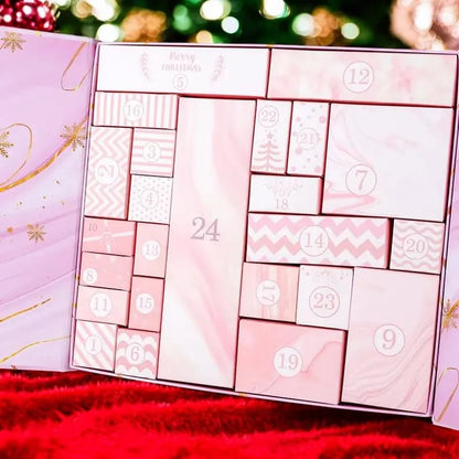 🎁 24 Dagen Vol Magische Verrassingen! Roze Marmeren Adventskalender 2025🎄 – Luxe Cadeau Voor Haar ✨