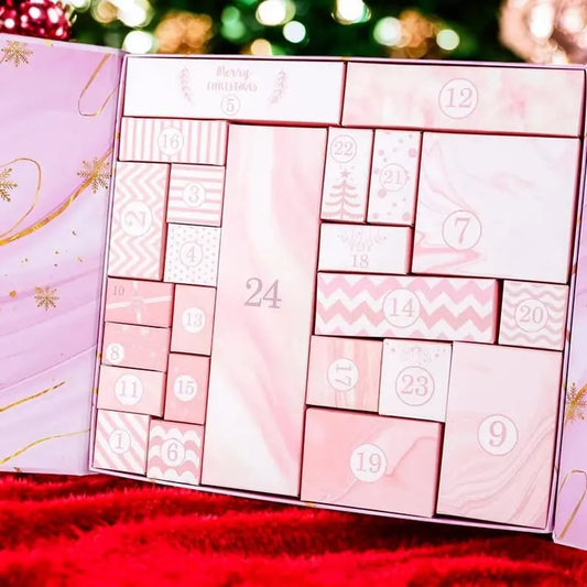 🎁 24 Dagen Vol Magische Verrassingen! Roze Marmeren Adventskalender 2025🎄 – Luxe Cadeau Voor Haar ✨