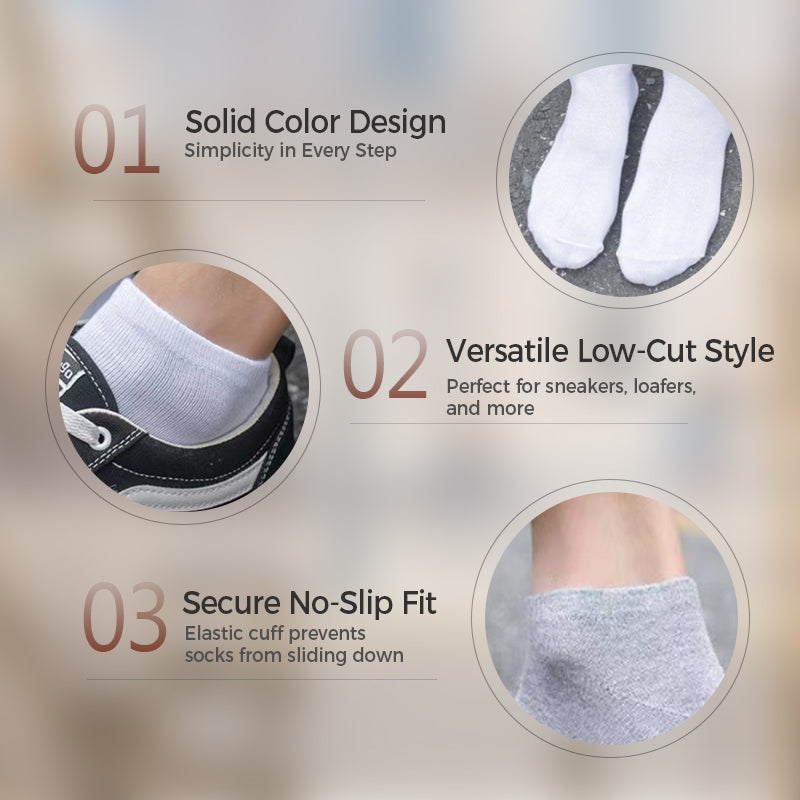 Breathable Cotton Blend Athletic Socks 