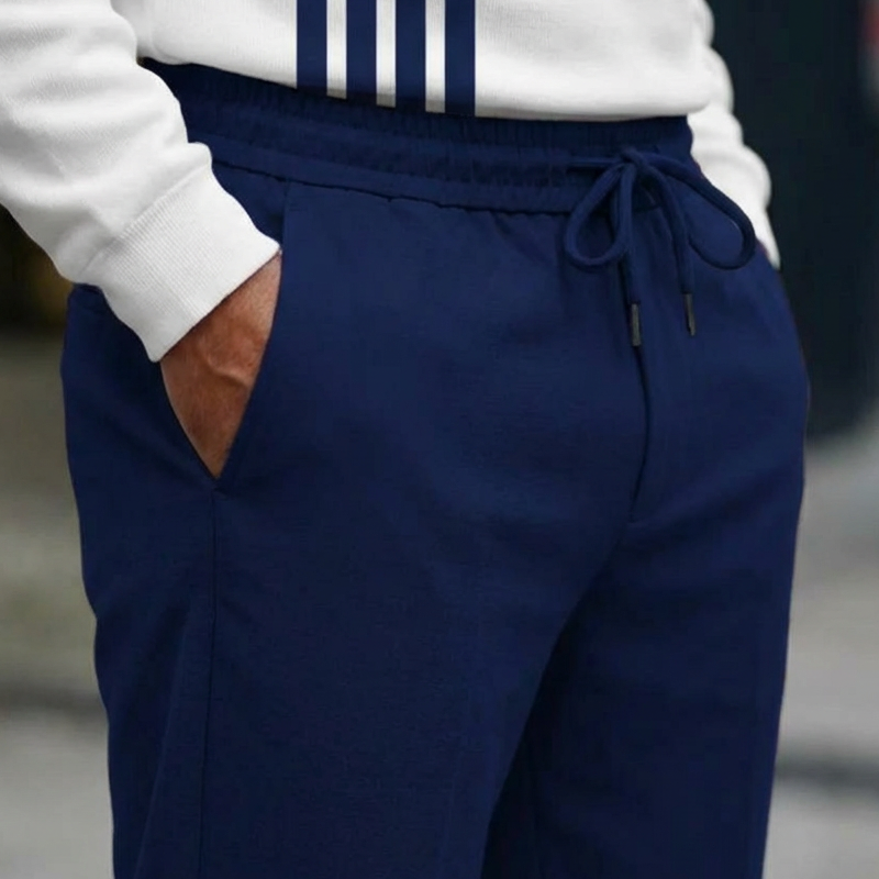 Men's Graphic Print Pullover & Pants Set