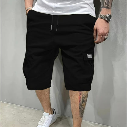 Men's Casual Cargo Shorts with Drawstring Waist