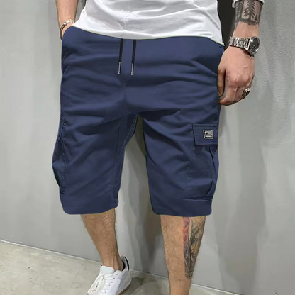 Men's Casual Cargo Shorts with Drawstring Waist