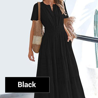 💕SPRING HOT SALE 50% OFF💕Women's Boho Chic Smocked Waist Maxi Dress