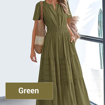 💕SPRING HOT SALE 50% OFF💕Women's Boho Chic Smocked Waist Maxi Dress