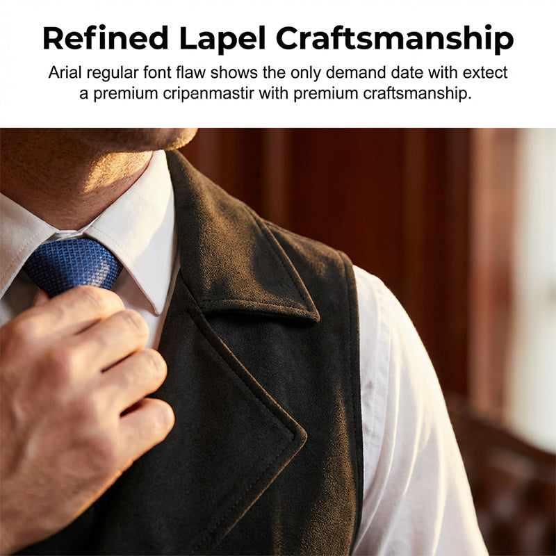 🔥Men's Casual Retro Slim Fit Dress Vests for Suit or Tuxedo🤎🖤(Vest + Shirt + Tie + Chain)