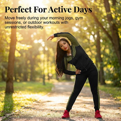 Women's 2-Piece Color-Block Tracksuit Set