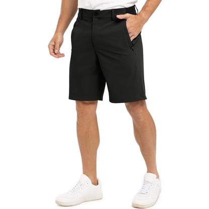Men's Solid Color Flat Front Shorts
