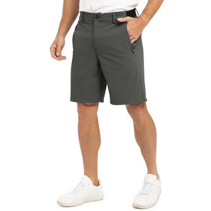 Men's Solid Color Flat Front Shorts
