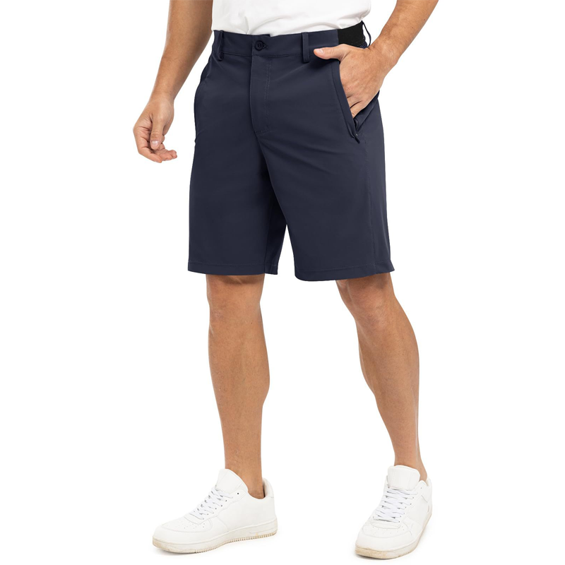 Men's Solid Color Flat Front Shorts