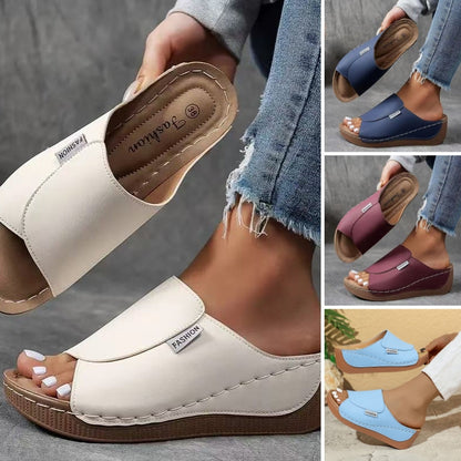 Women's Casual Wedge Slide Sandals