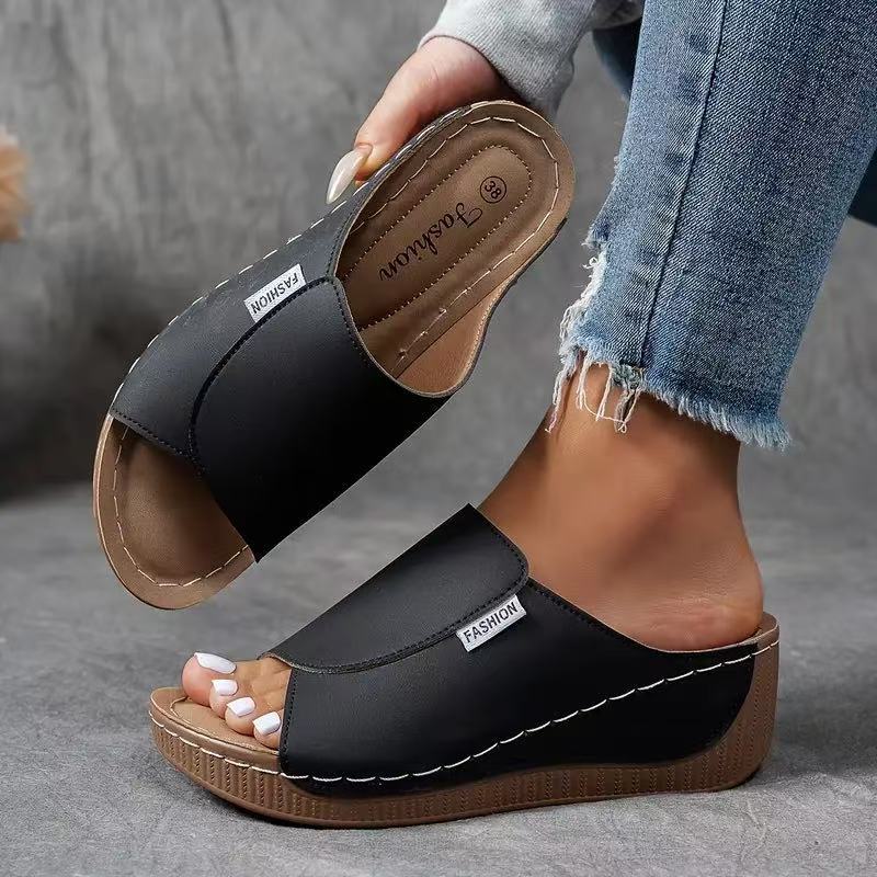 Women's Casual Wedge Slide Sandals