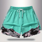Dame casual treningsshorts med innebygd liner
