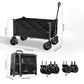 🚚🏕️ 50 % RABATT I BEGRENSET TID! Robust sammenleggbar tralle – 130 liter kapasitet, 80 kg lastekapasitet og terrenghjul