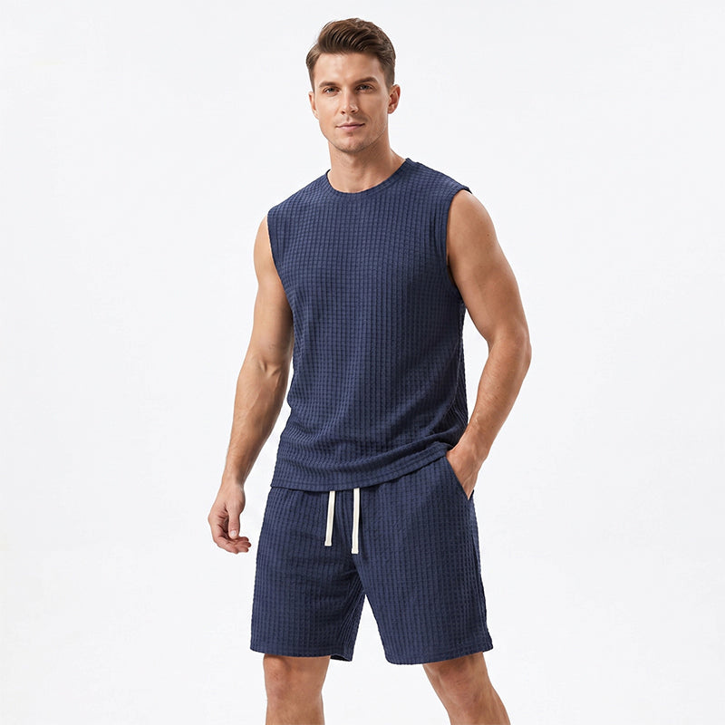 Men's Casual Sportswear Tank Top & Shorts Set