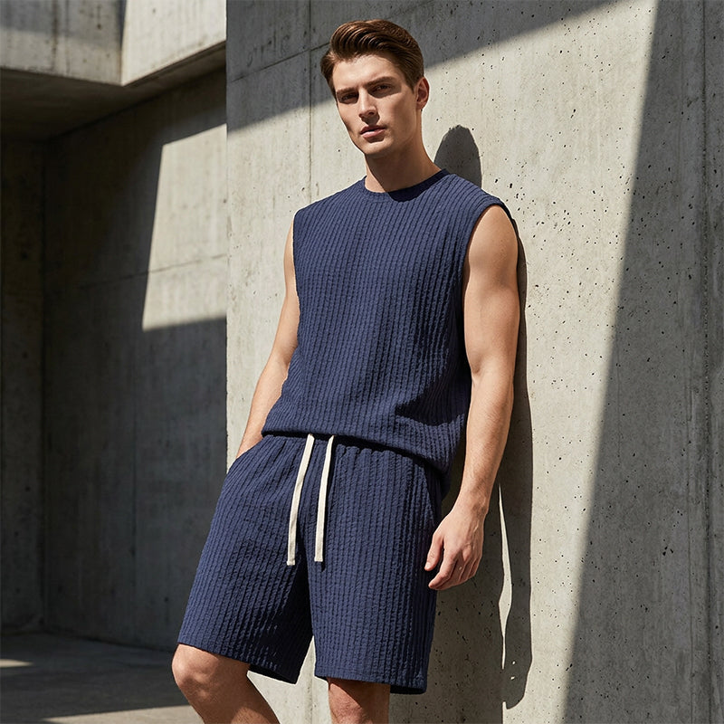 Men's Casual Sportswear Tank Top & Shorts Set
