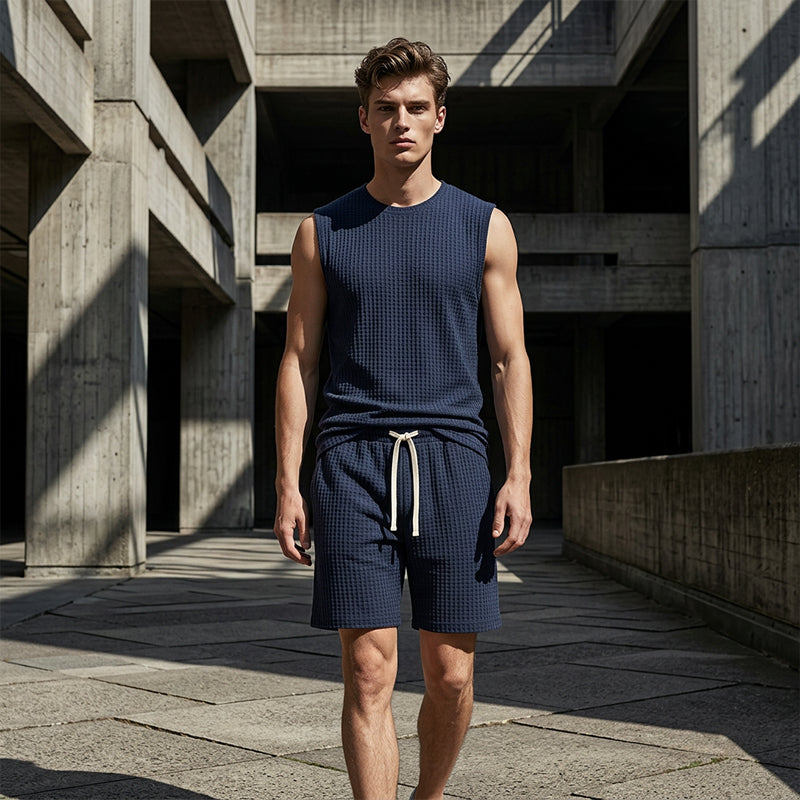 Men's Casual Sportswear Tank Top & Shorts Set