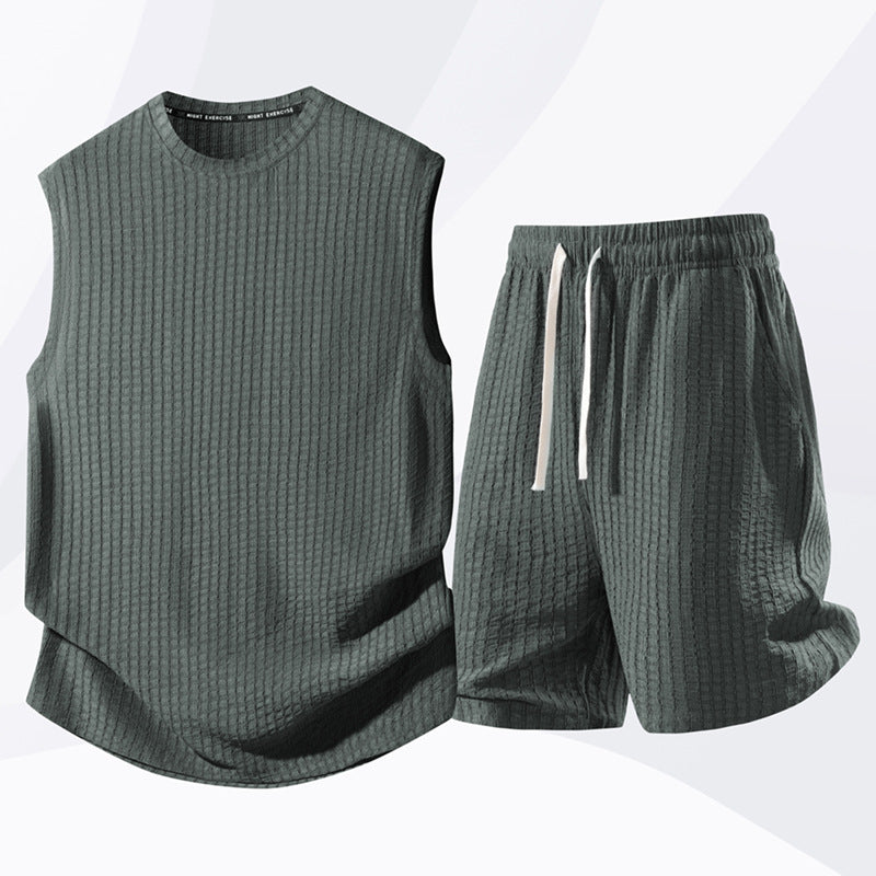 Men's Casual Sportswear Tank Top & Shorts Set
