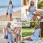 👗 50 % RABATT I BEGRENSET TID! 💥 Luftig sommerkjole til fritidsbruk – mykt stoff, brodert V-hals, krøllbestandig ✨