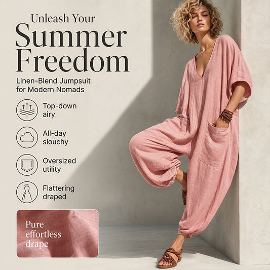 ⭐ 4,9 stjerner – ikke uten grunn! Løs sommerjumpsuit med V-hals for kvinner